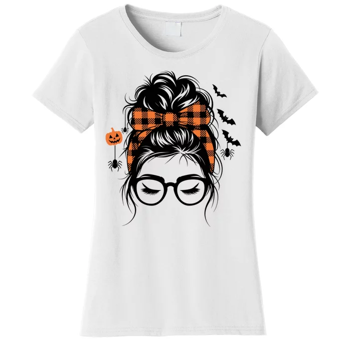 Skpooky Mama Bun Mom Halloween Spooky Mama Women's T-Shirt