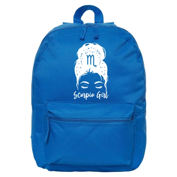 Scorpio Messy Bun Zodiac Symbol Birthday Costume Cool Gift 16 in Basic Backpack