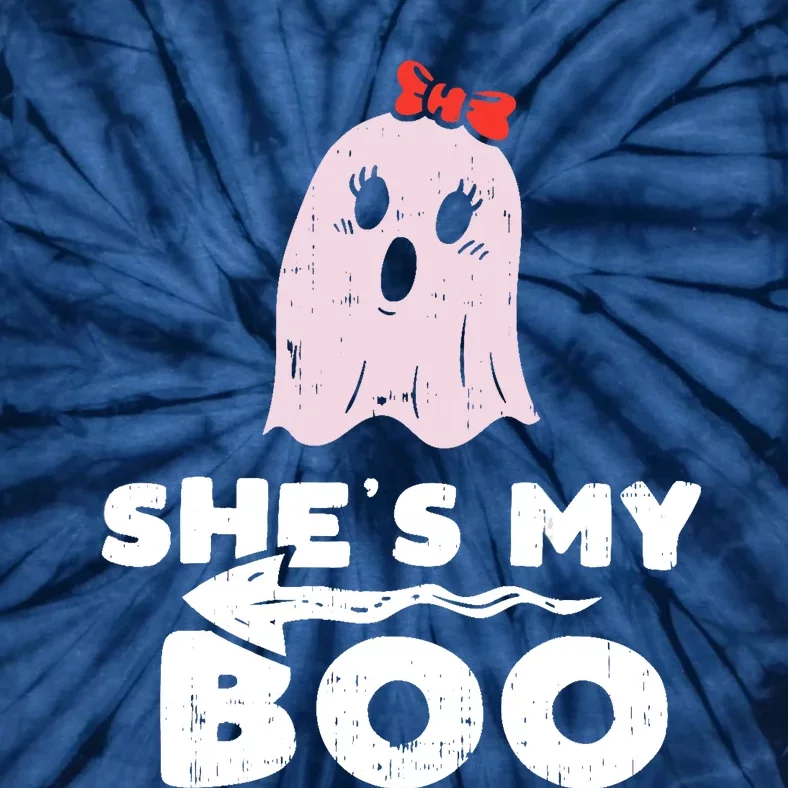 Shes My Boo Cute Matching Couple Halloween Costume Boyfriend Tie-Dye T-Shirt