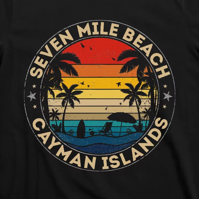 Seven Mile Beach Souvenir Cayman Islands Reminder T-Shirt