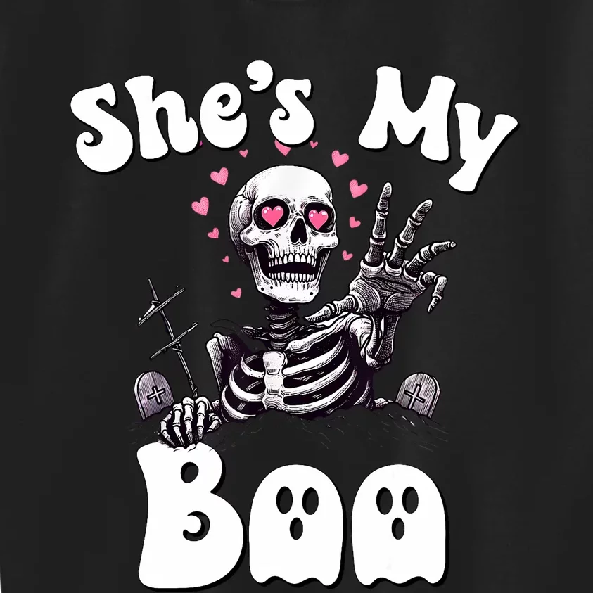 SheS My Boo Matching Halloween Pajama Couples HeS My Boo Kids Sweatshirt