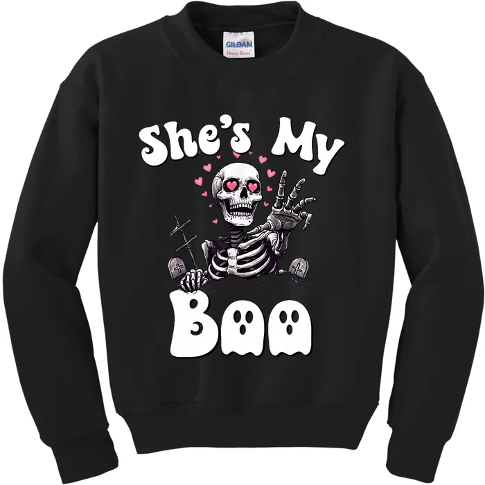 SheS My Boo Matching Halloween Pajama Couples HeS My Boo Kids Sweatshirt