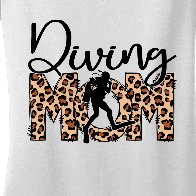 Sports Mom Bundle Diving Women's V-Neck T-Shirt