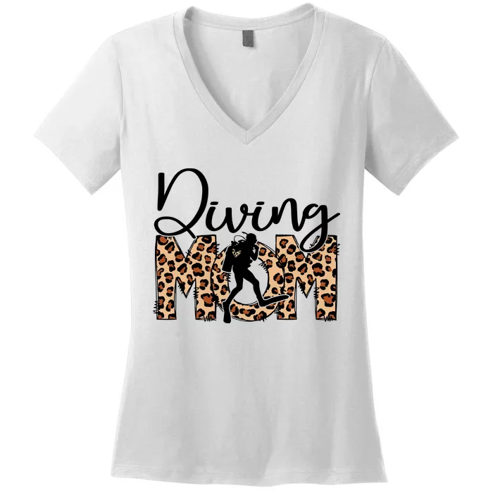 Sports Mom Bundle Diving Women's V-Neck T-Shirt