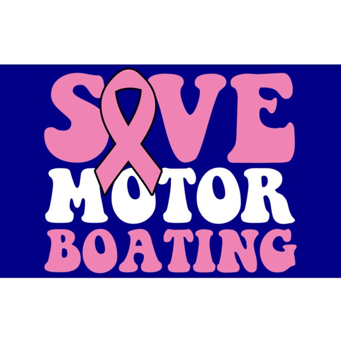 Save Motor Boating Breast Cancer Pink Ribbon Gift Bumper Sticker