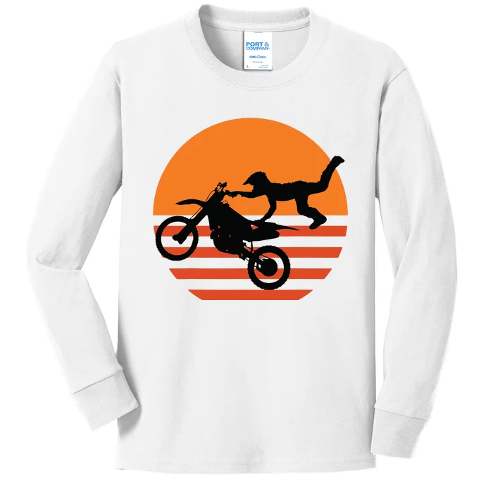 Supercross Motocross Brap Dirt Bike Rider Tee Kids Long Sleeve Shirt