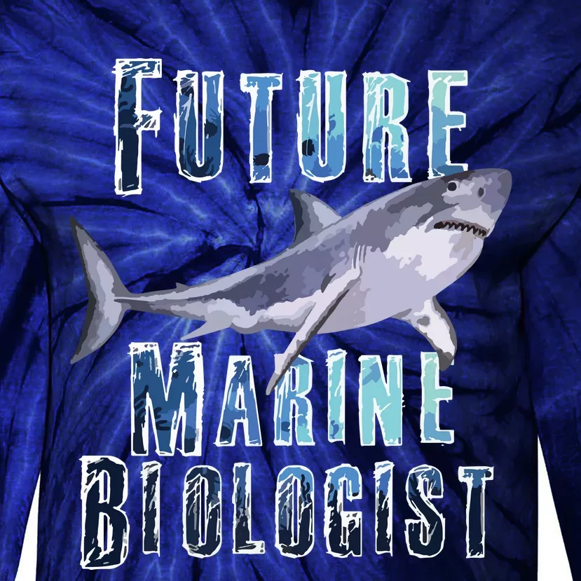 Shark Marine Biology Future Biologist Science Premium Tie-Dye Long Sleeve Shirt