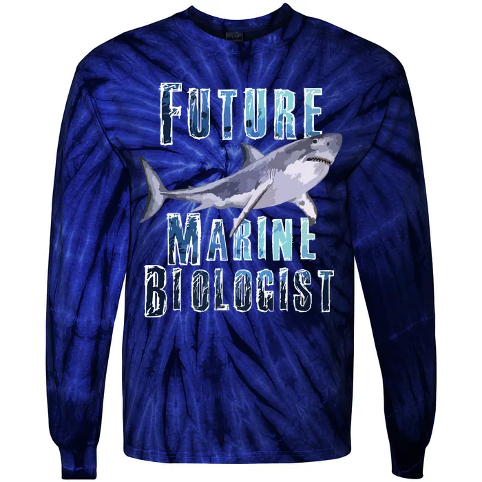 Shark Marine Biology Future Biologist Science Premium Tie-Dye Long Sleeve Shirt