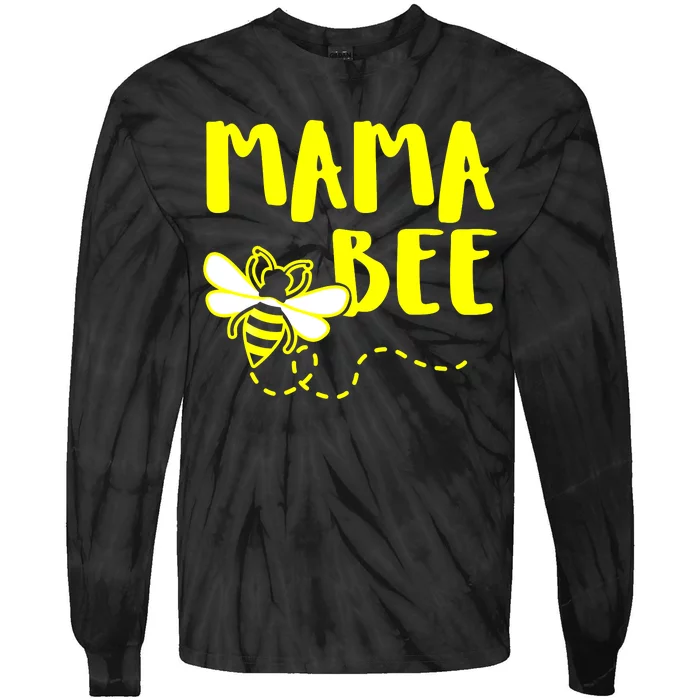 's Mama Bee Family Matching Beekeeper Mom Mommy Tie-Dye Long Sleeve Shirt