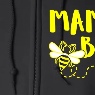 's Mama Bee Family Matching Beekeeper Mom Mommy Full Zip Hoodie