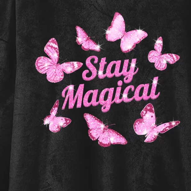 Stay Magical Butterfly Cute Gift Hooded Wearable Blanket