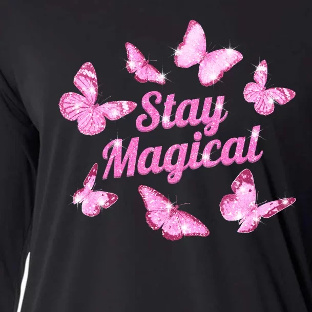 Stay Magical Butterfly Cute Gift Cooling Performance Long Sleeve Crew