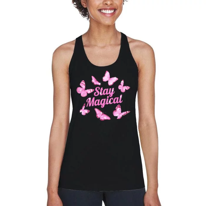 Stay Magical Butterfly Cute Gift Women's Racerback Tank