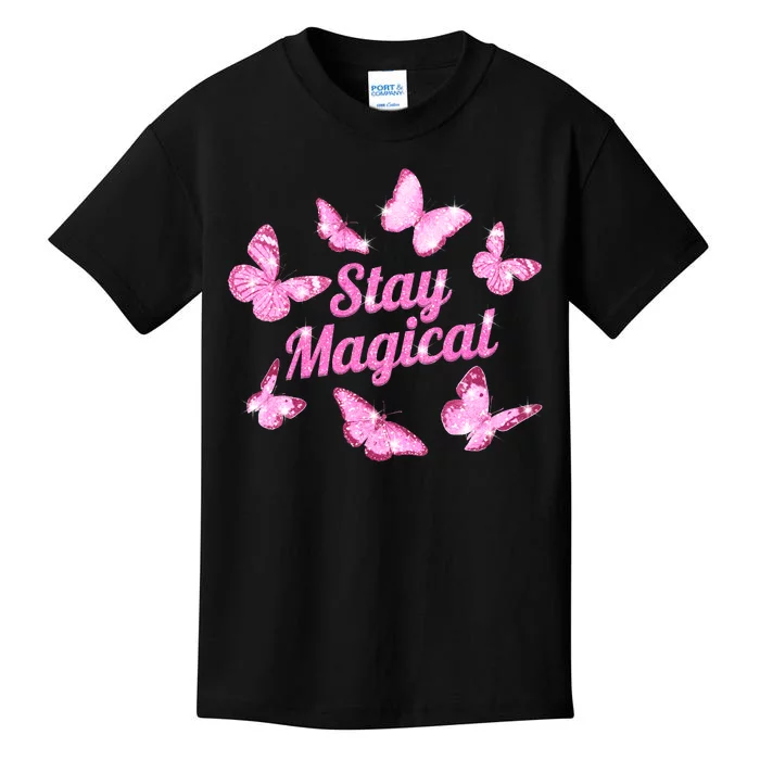 Stay Magical Butterfly Cute Gift Kids T-Shirt