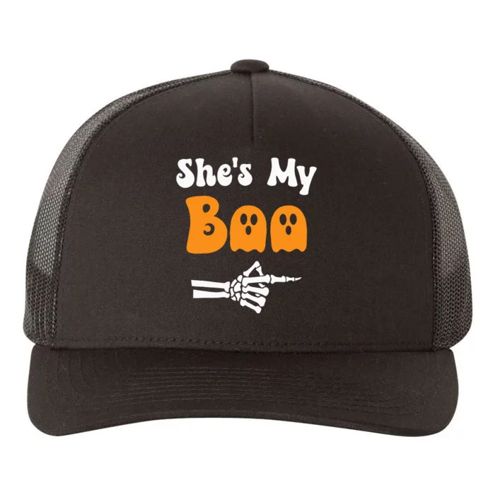 SheS My Boo Matching Halloween Pajama Yupoong Adult 5-Panel Trucker Hat