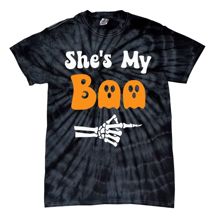 SheS My Boo Matching Halloween Pajama Tie-Dye T-Shirt