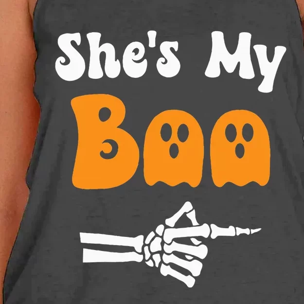 SheS My Boo Matching Halloween Pajama Women's Knotted Racerback Tank