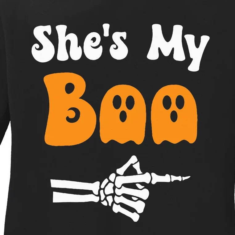 SheS My Boo Matching Halloween Pajama Ladies Long Sleeve Shirt