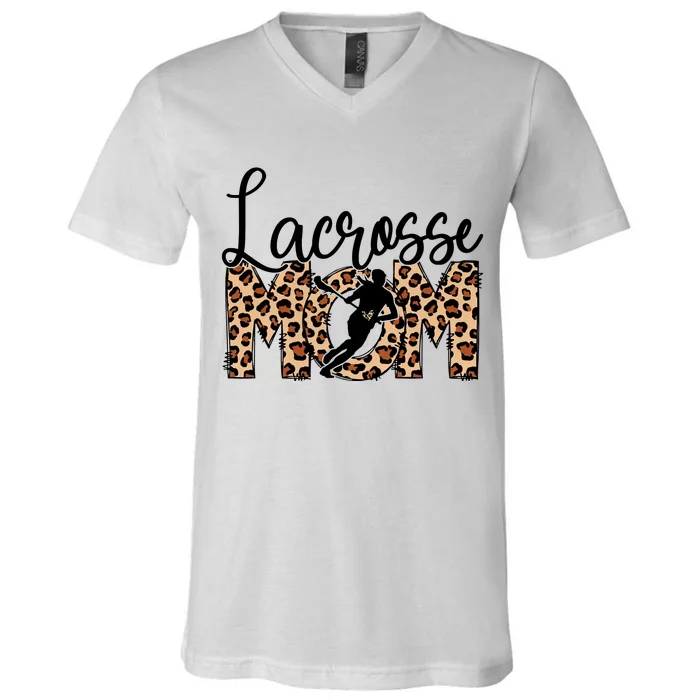 Sports Mom Bundle Lacrosse V-Neck T-Shirt