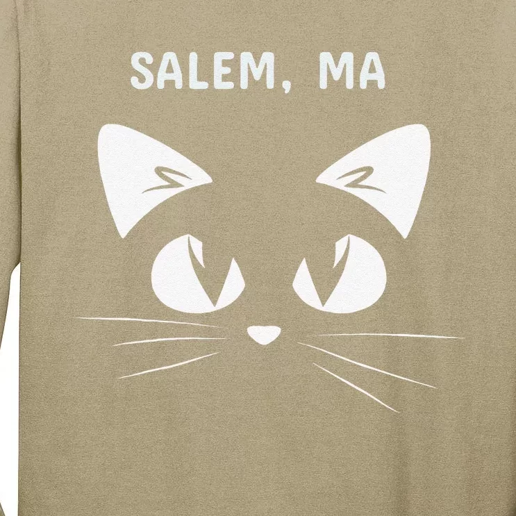 Salem MA Black Cat Halloween Tall Long Sleeve T-Shirt