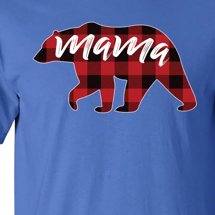 S Mama Bear Gift Buffalo Plaid Mama Bear Meaningful Gift Tall T-Shirt