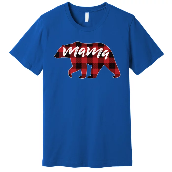 S Mama Bear Gift Buffalo Plaid Mama Bear Meaningful Gift Premium T-Shirt