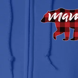 S Mama Bear Gift Buffalo Plaid Mama Bear Meaningful Gift Full Zip Hoodie