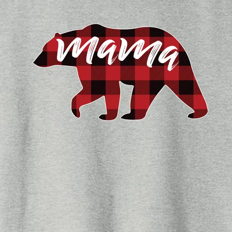 S Mama Bear Gift Buffalo Plaid Mama Bear Meaningful Gift Women's Crop Top Tee