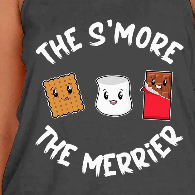 Smores Marshmallow Biscuit Chocolate Cute S'mores Women's Knotted Racerback Tank