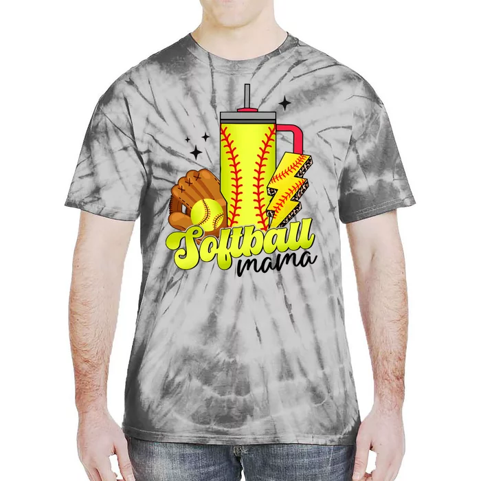 Softball Mama Boujee Softball Tie-Dye T-Shirt