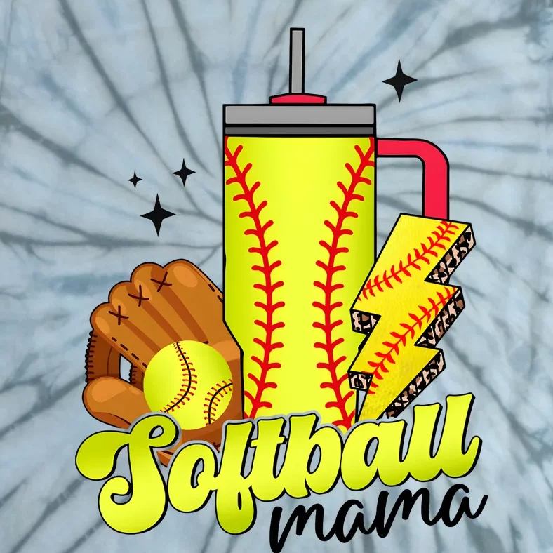 Softball Mama Boujee Softball Tie-Dye T-Shirt