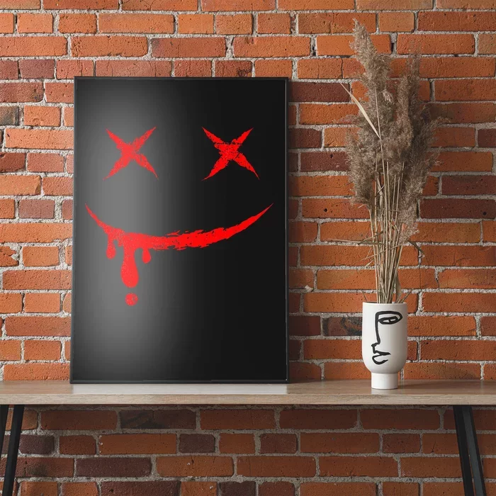 Smile Mask Bloody Halloween Poster