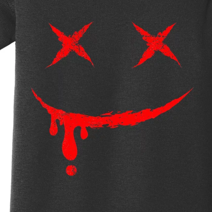 Smile Mask Bloody Halloween Baby Bodysuit