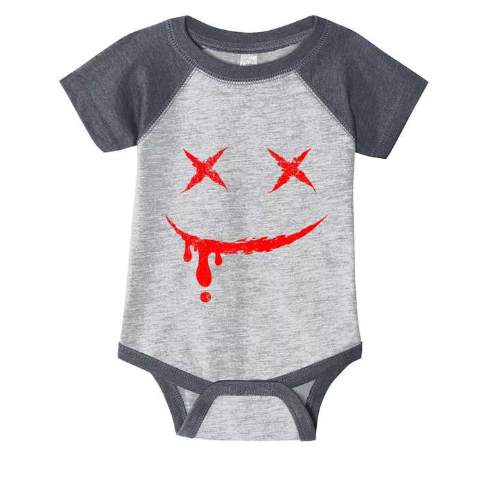 Smile Mask Bloody Halloween Infant Baby Jersey Bodysuit