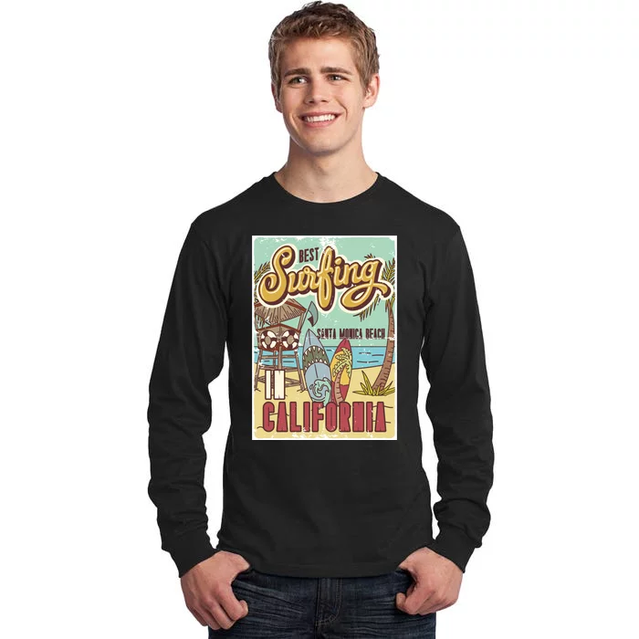 Santa Monica Beach California Tall Long Sleeve T-Shirt