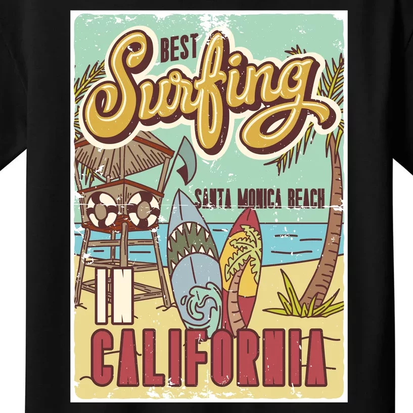 Santa Monica Beach California Kids T-Shirt