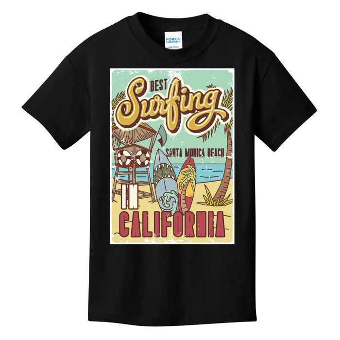 Santa Monica Beach California Kids T-Shirt