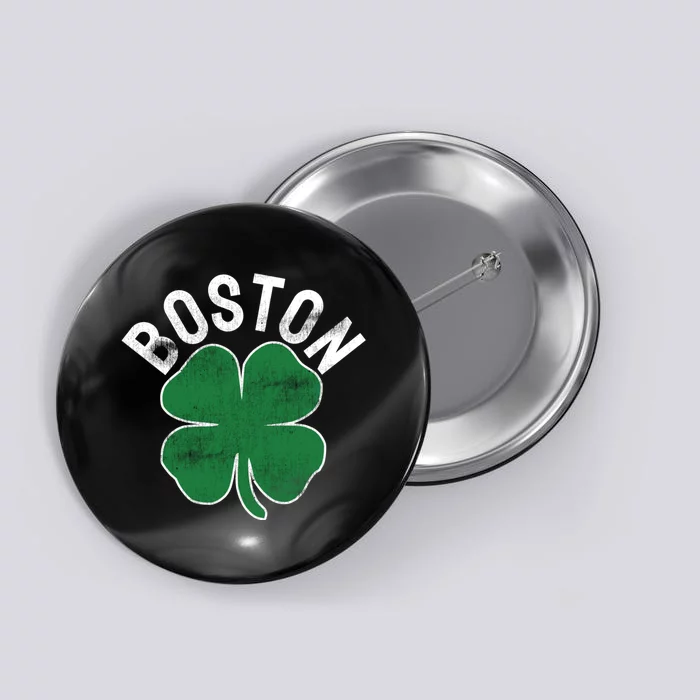 Shamrock Massachusetts Boston ST PATRICKS DAY Irish Green Button