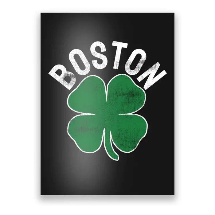 Shamrock Massachusetts Boston ST PATRICKS DAY Irish Green Poster