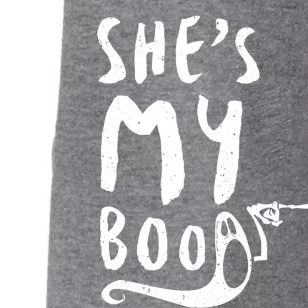 Shes My Boo Matching Couples Halloween Party Funny Gift Doggie 3-End Fleece Hoodie