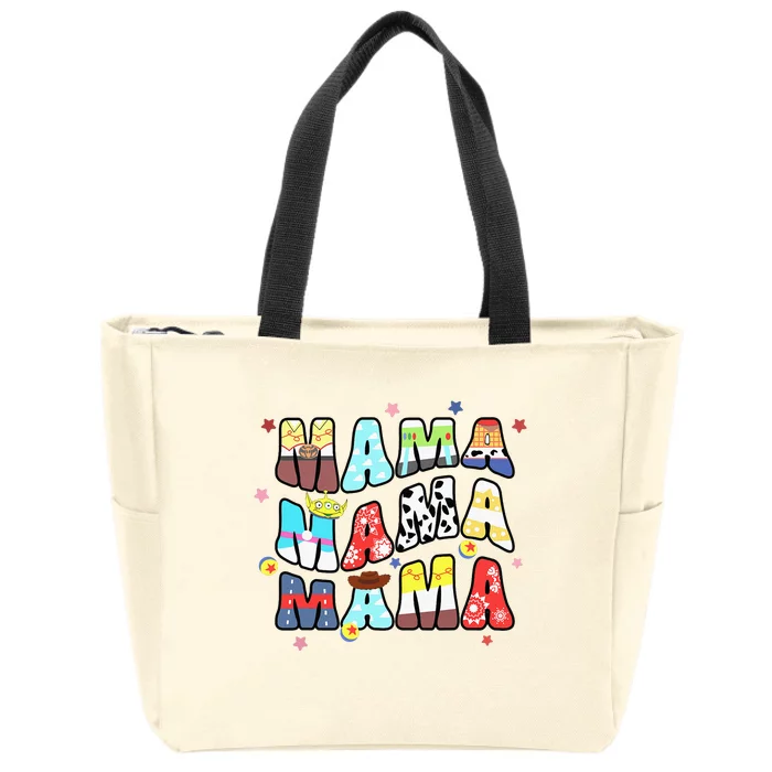 Story Mama Boy Mom Mommy Happy MotherS Day Zip Tote Bag