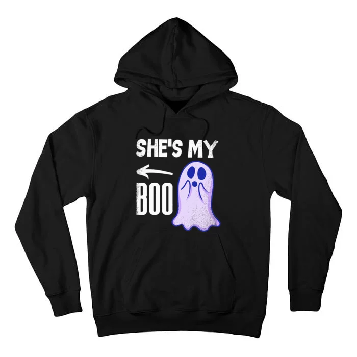 Shes My Boo Cute Ghost Matching Couple Halloween Costume Tall Hoodie