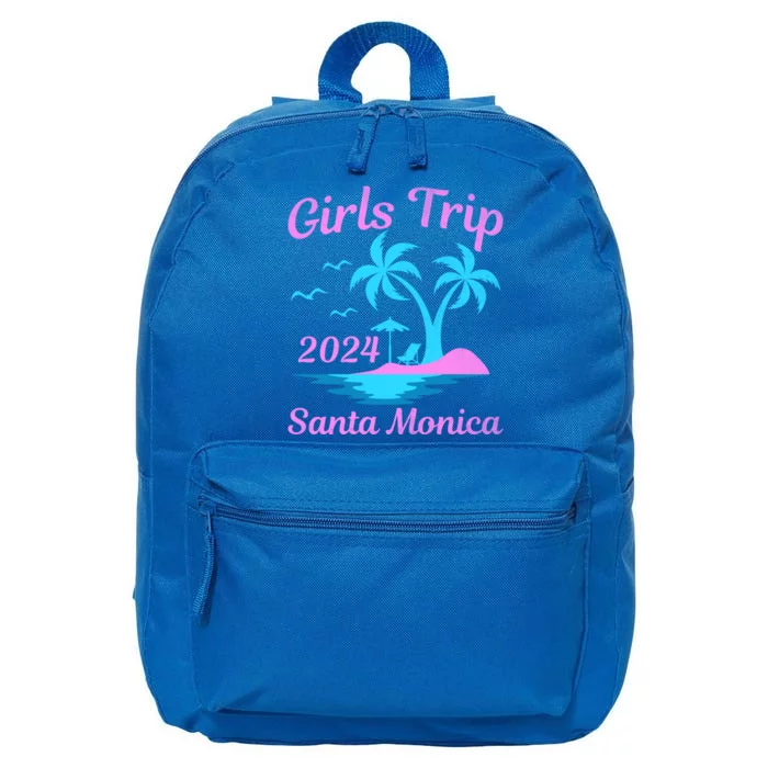 Santa Monica Beach California Summer Trip 2024 Funny Gift 16 in Basic Backpack