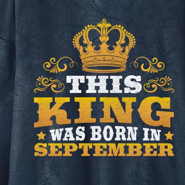 September Month Birthday Design Born In September Cute Gift Hooded Wearable Blanket