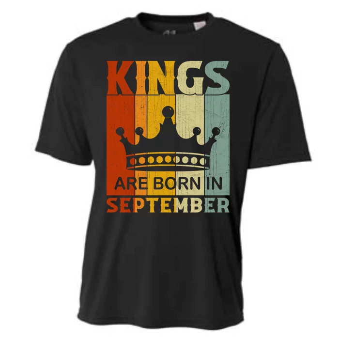 September Month Bday Party Kings Are Born In September Great Gift Cooling Performance Crew T-Shirt