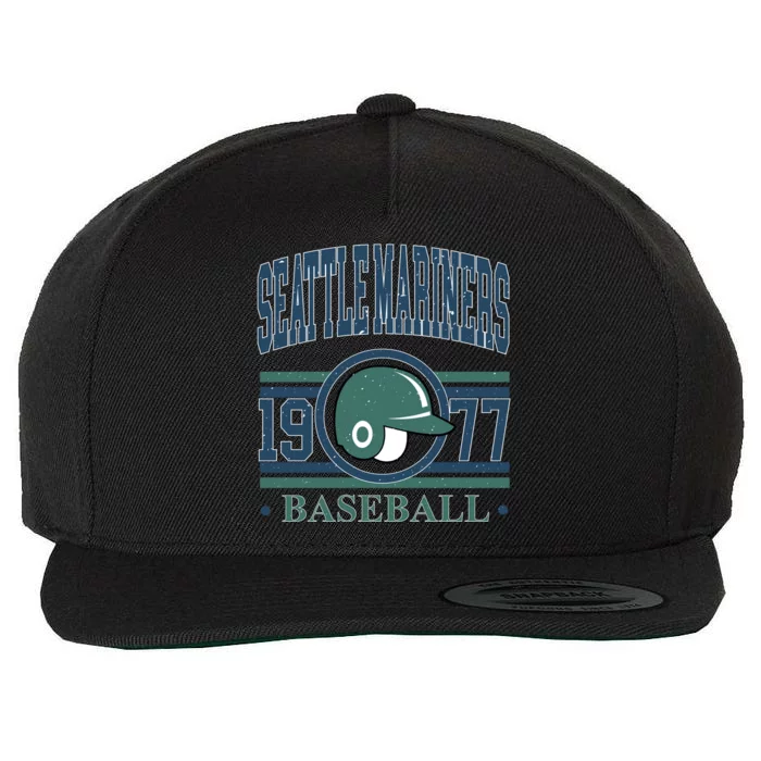 Seattle Mariners Baseball Team Supporter Wool Snapback Cap