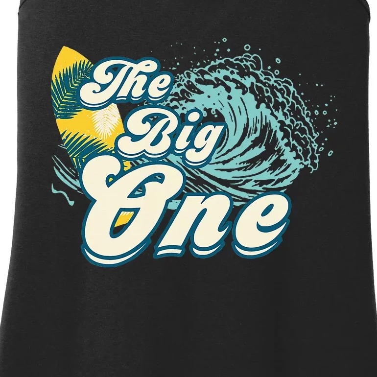 Surf Matching Birthday The Big One 1st Birthday Ladies Essential Tank