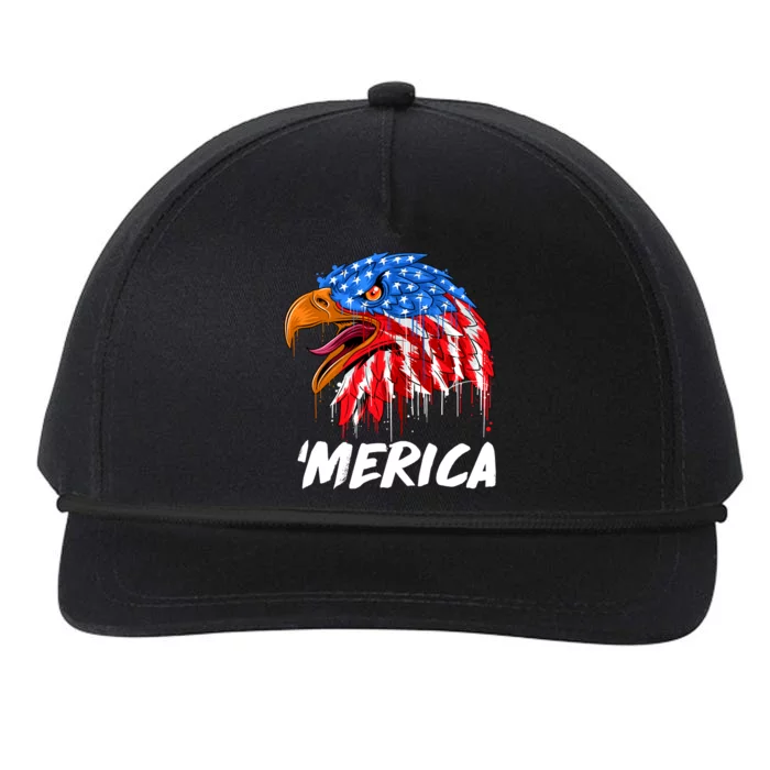 Sweet Merica Ball Eagle Snapback Five-Panel Rope Hat