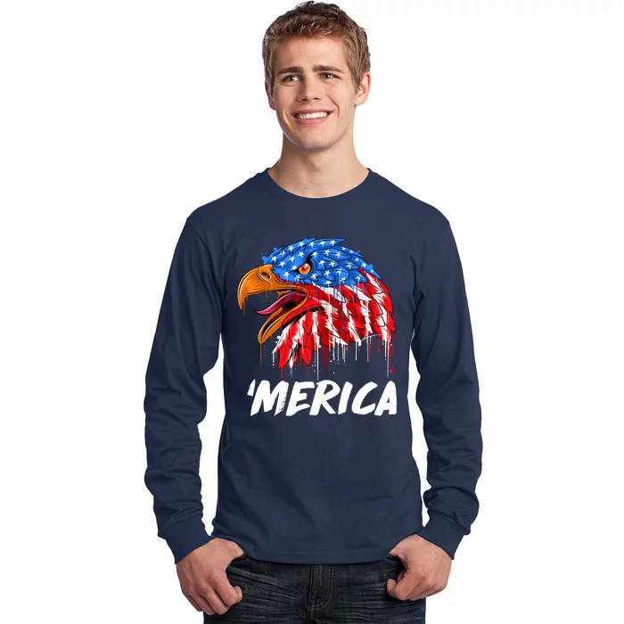 Sweet Merica Ball Eagle Long Sleeve Shirt