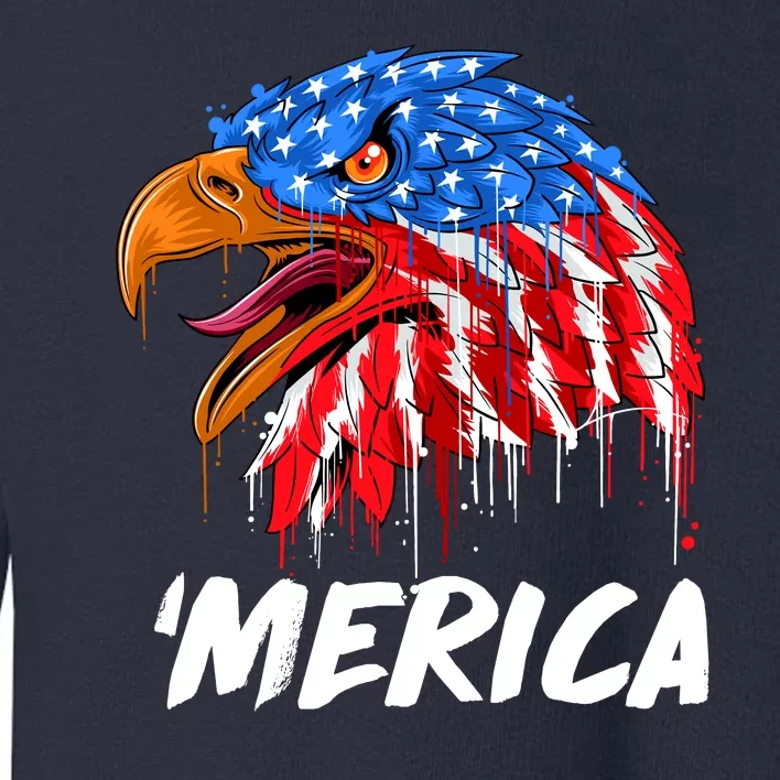 Sweet Merica Ball Eagle Toddler Sweatshirt